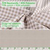 Fabric Tablecloth Washable Table Linen Tablecloth Cotton Polyester Vichy Grey