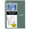 Five Star Spiral Notebook, 2 Subject, College Ruled Paper, 6"