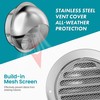 6 Inch Wall Vent Cover, HG Power Exhaust Vent with
