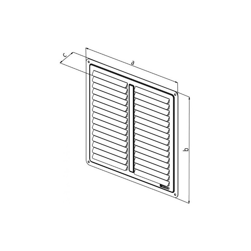 MKK Stainless Steel Grille Cover, 200x200mm, Brushed Surface, for Wall