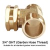 Joywayus 3/4 GHT Threaded Brass Swivel Pipe Fitting Tee T