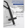 PROSTEEL Black Inverted Cross Necklace Upside Down Cross Goth Statement