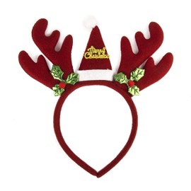 Lux Accessories Antlers - Diadema de moda para disfraz de Feliz Navidad, Pequeño