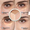 Tri-Color Concealer Palette, Natural Coverage, Precise Skin Tone Matching, Easy