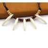 Scddboy Caveman Necklace,Jungle Necklace,Bone Tooth Necklace for Indian Tribe Prayer