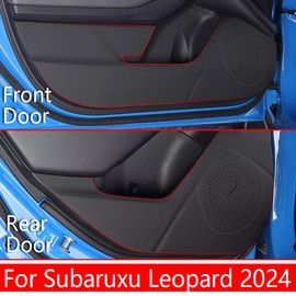LUNQIN Car Door Anti Kick Pad for Subaru Crosstrek Accessories 2024 2025 2026 Protector Mat Dirty Collision Stickers Interior