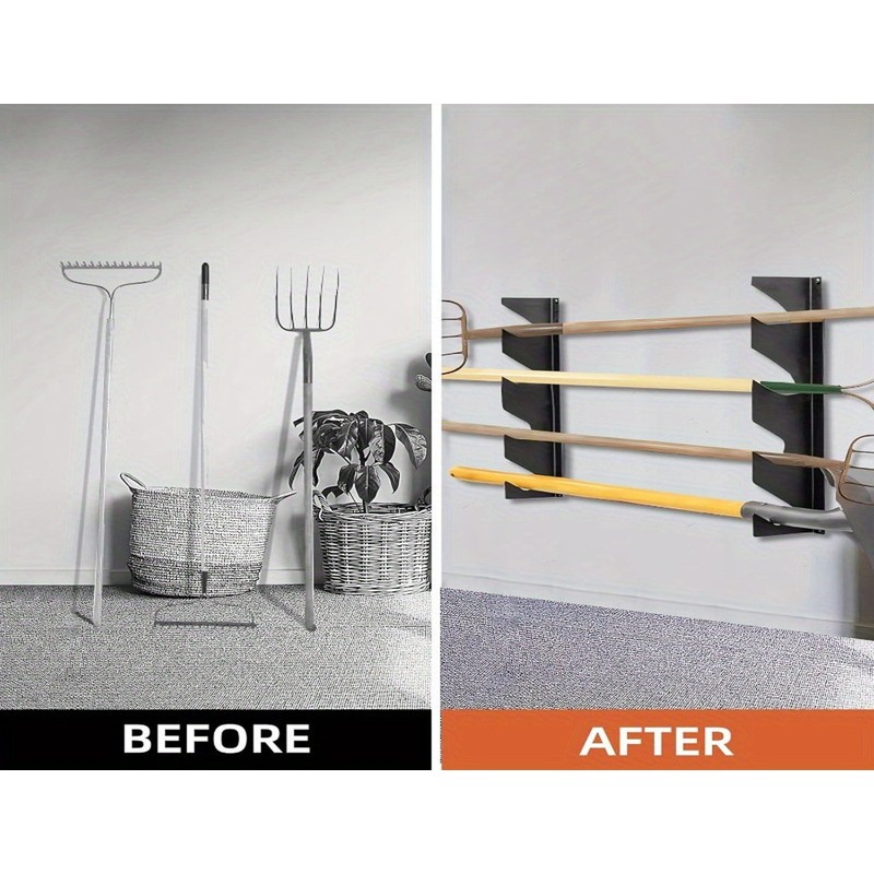 Garden Tool Storage Rack, Wall Mounted Garage Organizer, Heavy Duty,