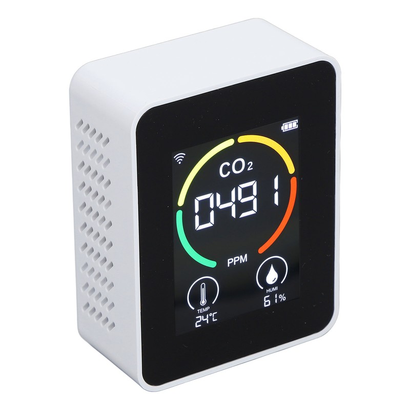 CO2 Detector Portable Battery Operated Temperature Humidity Meter Air Quality