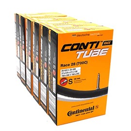 Continental Unisex-Adult 181781 Fahrradschläuche, Schwarz, 28 (6er Pack)