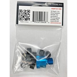 EB Tools Inc. 1/4 Inch Refrigeration 12 pack Hose Gaskets with Guide Tool Installer