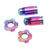 SPYMINNPOO Bicycle Valve Cover, 7pcs Titanium Alloy Bicycle Presta Valve