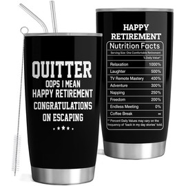 ANLETHIUS Retirement Gift For Woman Tumbler 20oz, Retirement Gifts Mug For Women, Best Grandma Gifts, Retired Gifts For Women Cup, Tumbler 20oz with Straw (C-3)