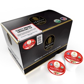 Organic Ashwagandha Tea Pods for Keurig with Ginger, Licorice, Organic Hibiscus Sabdariffa, Rosehip, & Lime - Decaf Herbal Tea - Energizing Tea by Teavity (36 Tea Pods)