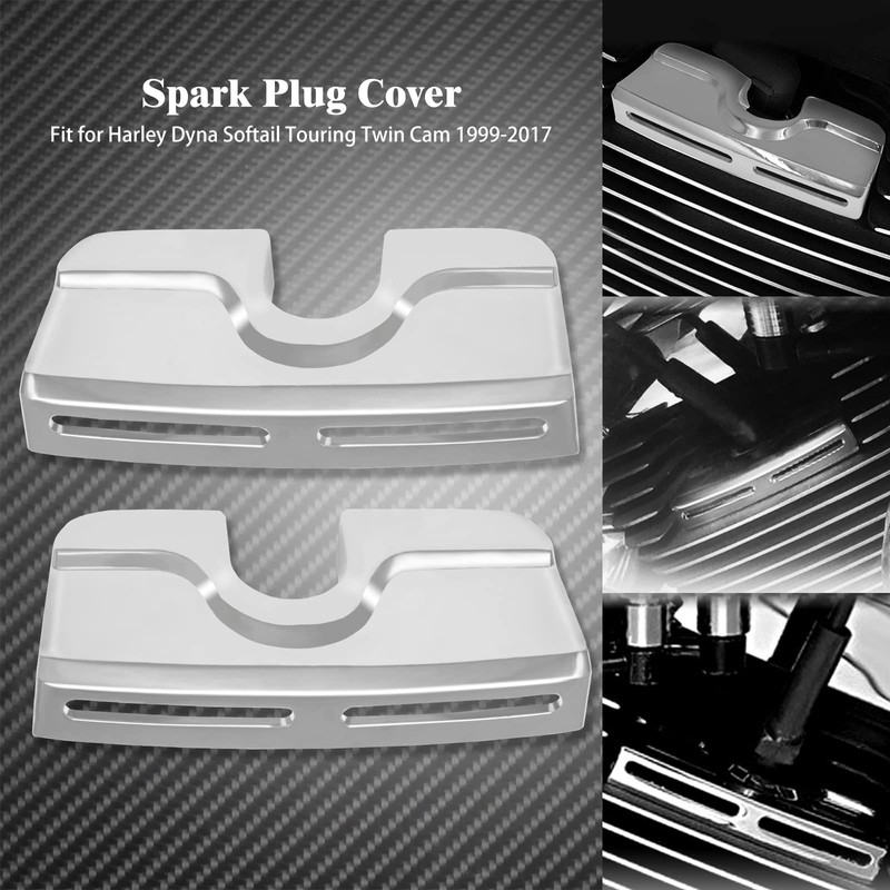 HCmotorku Motorcycle Spark Plug Head Bolt Covers Fit for Harley