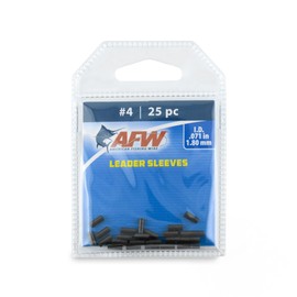American Fishing Wire Single Barrel Crimp Sleeves, Size #4/.071", Black, 25 pc