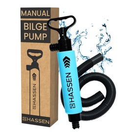 Manual Bilge Pump for Boats, Kayak Portable Hand Pumps for Water Removal - Long Hose Marine Safety Equipment Must Haves, Emergency Tool Home & Outdoors
