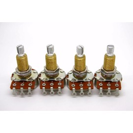 Bourns 500K LONG Split Shaft Audio Taper Low Friction Potentiometers Set of Four (4X)