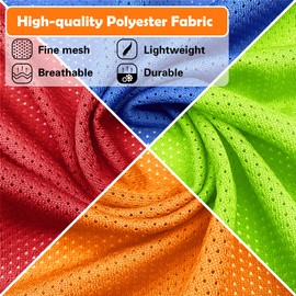 EVTHSU 6 Pack Pinnies for Adult/Youth/Kids, Sports Pennies for Soccer Basketball Football Team, Scrimmage Practice Jerseys