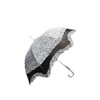 Leopard Seethrough Frill Fancy Long Stick Umbrella for Sun and