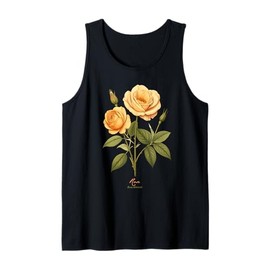 Rose Flower Scientific Name Vintage Illustration Flowers Tank Top