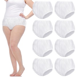 Hoolerry 9 Pcs Waterproof Incontinence Underpants Plastic Pants Leak Proof Incontinence Underwear Adult Diaper Cover(M Size,Clear)