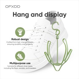 OFXDD Shoe Drying Rack Double Hook - Plastic Shoe Hangers - Flip Flop Hanger for Closet Shoes Storage - Multi-Functional Shoe Hanger Hooks for Home, Shop, Supermarket, 3 Pcs