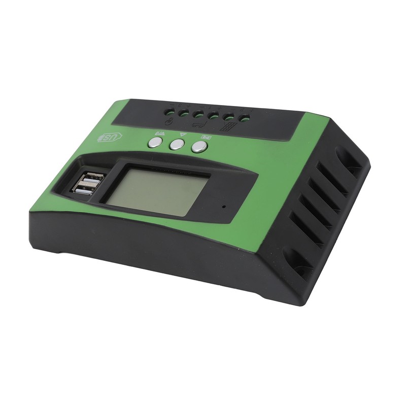 MPPT Solar Panel Controller with Dual USB Ports LCD Display