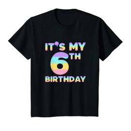 Kids Fidget Toy Pop It Birthday Party 6th Birthday Rainbow Popit T-Shirt