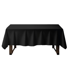 Mosley Mantel Varios Colores para Mesa de Banquetes, Eventos y hogar Rectangular, Cuadrados o Redondos (Negro, Rectangulo 250x150 cm)