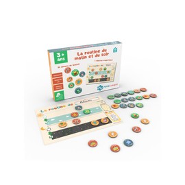 Tableau de Routine magnétique Pour Enfant (en français) | La Routine du Matin et du soir (Multicolore)