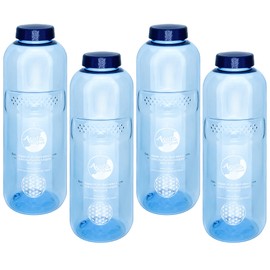 Acala Grip Drinking Bottle 1.0 L Made of Tritan BPA-Free Set of 4