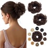 Hairro Human Hair Messy Bun, 100% Real Ponytail Hair Scrunchies,