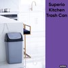 Superio Kitchen Trash Can 13 Gallon with Swing Lid, Plastic