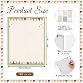 Crtiin 120 Sheets Stationery Paper Decorative Printer 8.5 x 11 Inch Border Design Letterhead Printing Scrapbook Letter Writing Paper for Invitation, Resume, Art, Craft(Everyone is Welcome)