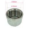 Nfomruyy 304 Stainless Steel Pipe Cap 1/2"NPT Thread, 0.25 Inch
