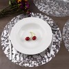 URROMA 50 Pcs Silver Disposable Dining Mat Silver Foil Mesh