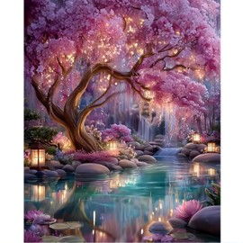 Hongyrjy Albero della vita, Diamond Painting – Diamond Painting per adulti, albero dei sogni, 5D, per regali e decorazioni da parete per la casa, 30 x 40 cm