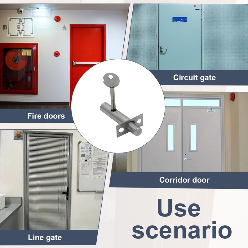 Hidden Internal Door Lock with Star Key, 2 Pairs Mortice