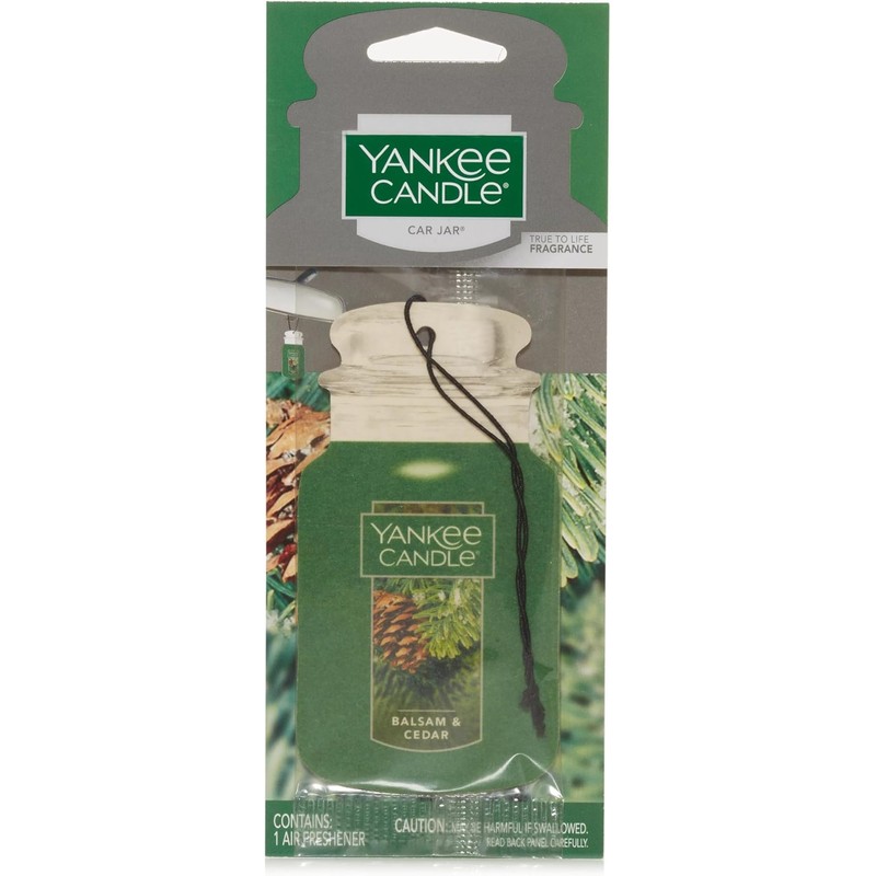 Yankee Candle Paper Car Jar, Balsam & Cedar, 1 CT