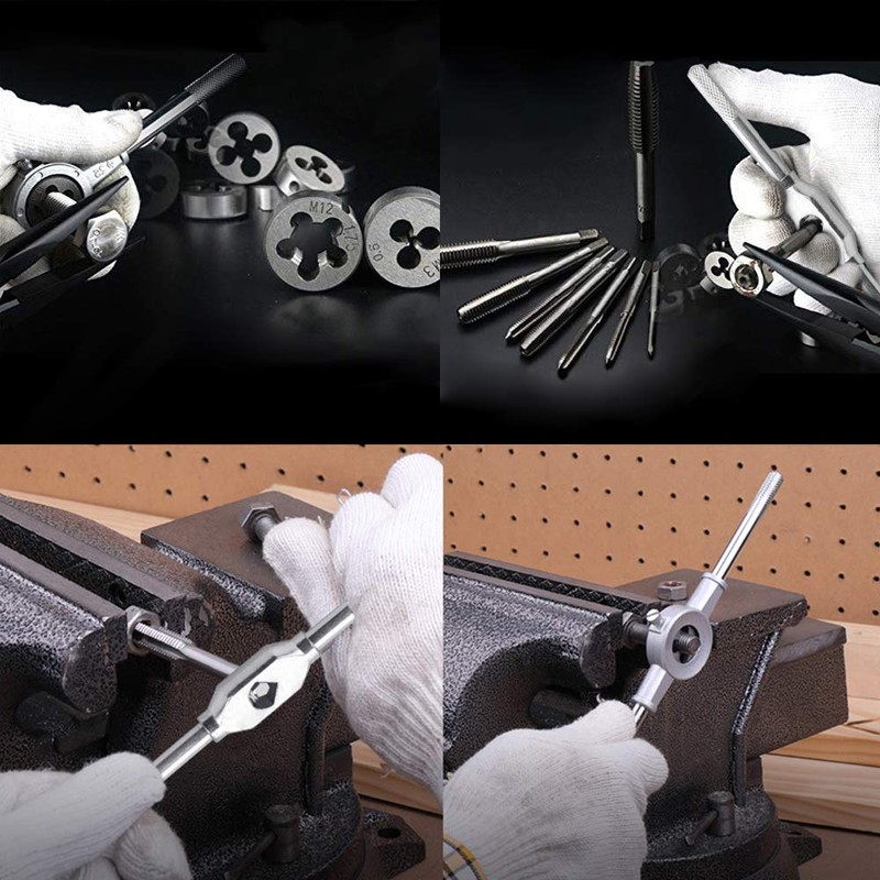 BUZIFU 12-Piece Thread Cutting Set Metric Professional Tap Set with