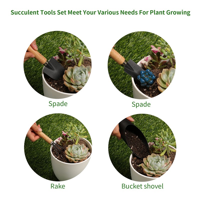 5Pcs Succulent Tools, Mini Garden Tools,Plant Potting Mat as Plant