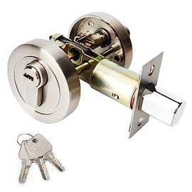 Door Lock,Front Door Locks,Doors Locks with Keys for External Doors Security Deadbolt Single Cylinder Deadbolt Lock with Zinc Alloy