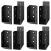 MOUNTAIN_ARK 4 Pair 2x4 Black Deck Fence Railing Bracket for