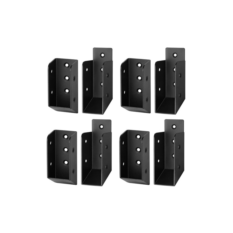 MOUNTAIN_ARK 4 Pair 2x4 Black Deck Fence Railing Bracket for