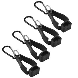 NiceLand Glove Clips, Glove Grabber Clip, Glove Holder, Pack of 4 Non-Slip Glove Clips, Black Glove Holder for Gloves, Masks, Glasses, Helmets, Hangers