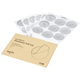 RECAPS Tapas de aluminio para café expreso Sellos de aluminio Cápsulas reutilizables compatibles con Nespresso pero no compatibles con Vertuolina (tapas de 240 piezas solamente) 37 mm de diámetro