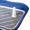 Dog Potty Tray with Raised Fences Removable Mesh Grid Pad