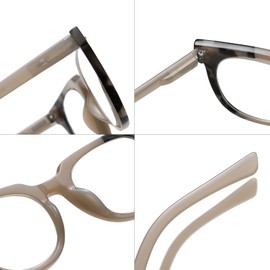 Bevi Reading Glasses Blue Light Blocking Magnify Glasses with Spring Hinge Anti Eye Strain for Men and Women R107C4-2.50