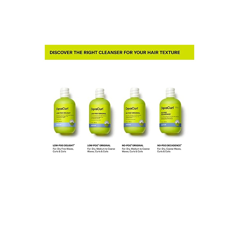 DevaCurl Low-Poo Original Mild Lather Cleanser for Rich Moisture