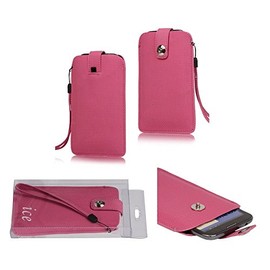 DFV mobile - Executive case TEXTURED design with strap and closure magnet for star g9000 - pink
